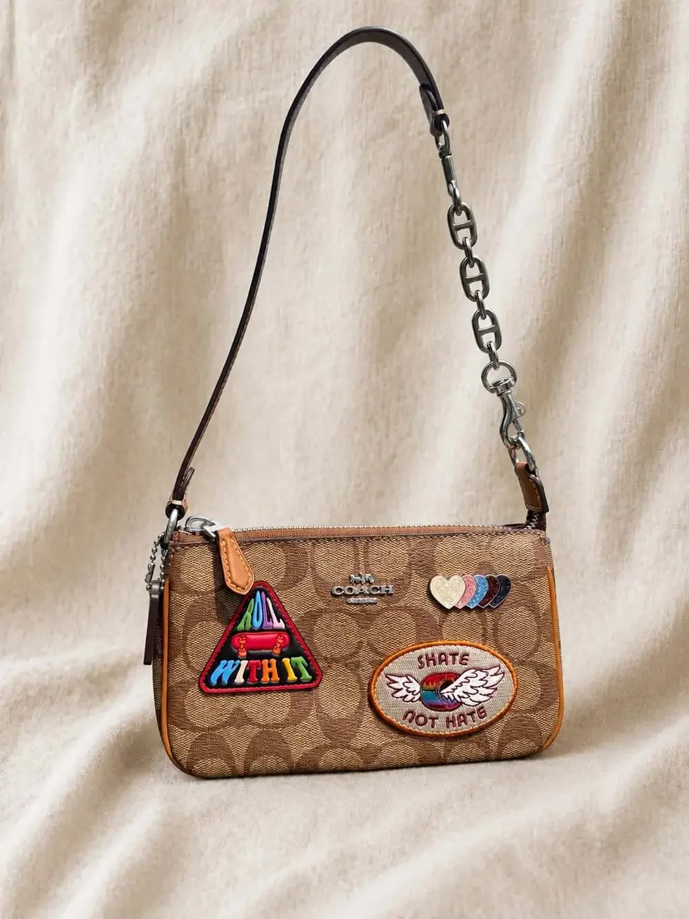 Coach Nolita 19 In Signature Canvas With Patches CK383 Pride 2023